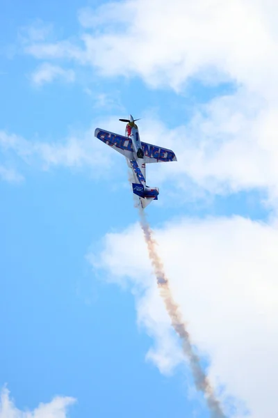 2012 Budapest Hungary June 2018 Light Sport Aircraft Fly Danube — 스톡 사진