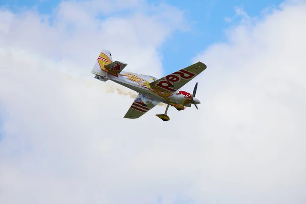 2012 Budapest Hungary June 2018 Light Sport Aircraft Fly Danube — 스톡 사진