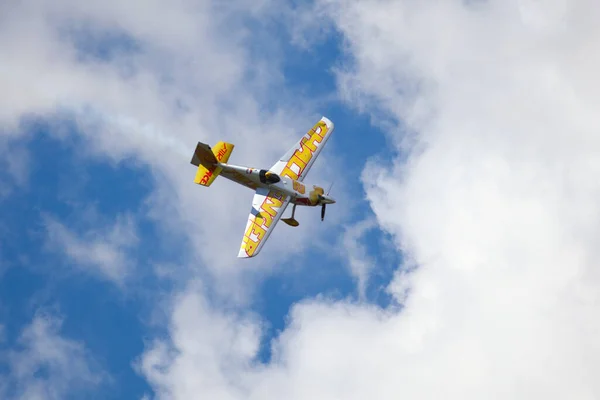 2012 Budapest Hungary June 2018 Light Sport Aircraft Fly Danube — 스톡 사진