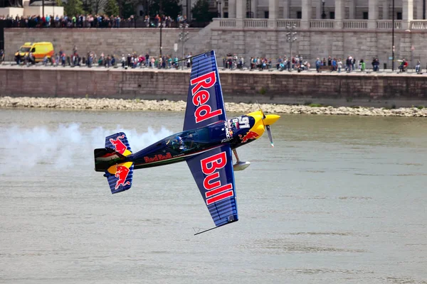 Budapest Hungria Junho 2018 Aeronaves Light Sport Sobrevoam Rio Danúbio — Fotografia de Stock