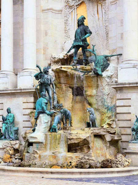 Budapest Ungern Juni 2018 Kung Mattias Källa Kungliga Slottet Buda — Stockfoto