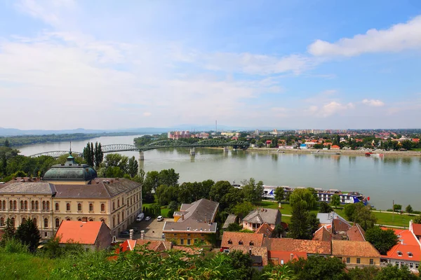 Esztergom Węgry Dunaj Niewielka Część Słowacji — Zdjęcie stockowe