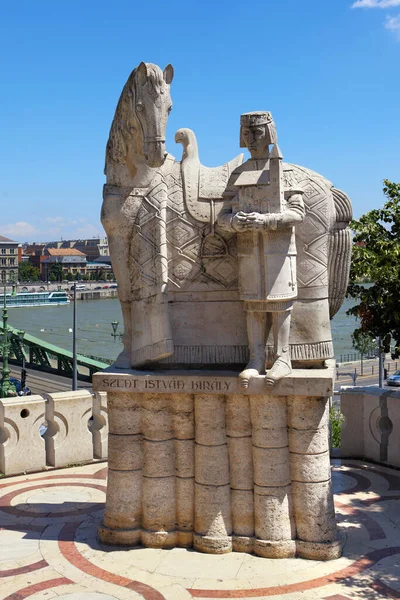 Budapest Ungern Juni 2018 Staty Stephen Kung Saint Stephen Gellert — Stockfoto