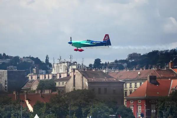 Budapest Hungria Junho 2018 Aeronaves Light Sport Sobrevoam Rio Danúbio — Fotografia de Stock