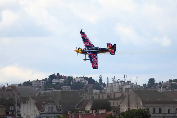 Budapest Hungria Junho 2018 Aeronaves Light Sport Sobrevoam Rio Danúbio — Fotografia de Stock