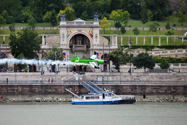 Budapest Hungary Haziran 2018 Hafif Spor Uçakları Budapeşte Deki Halka — Stok fotoğraf