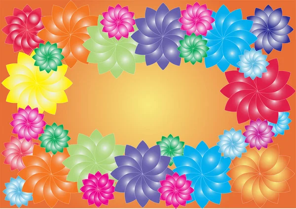 Colorful Floral Background Vector — Stock Vector