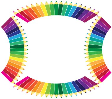 Renkli kalemler vektör arka plan