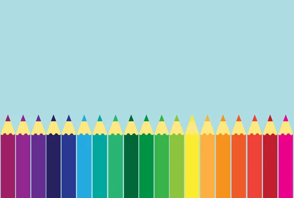 Crayons Couleur Fond Vectoriel — Image vectorielle