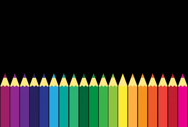 Crayons Couleur Fond Vectoriel — Image vectorielle