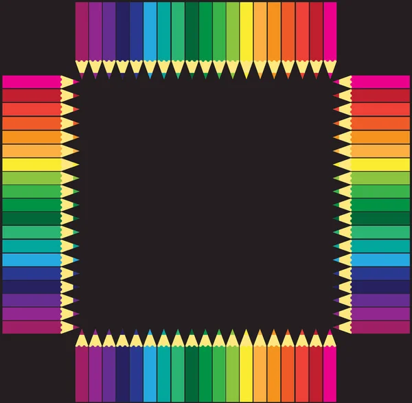 Colored Pencils Vector Background — Stock Vector