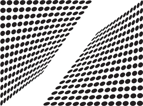 Schwarz Weiß Gepunkteter Abstrakter Hintergrund — Stockvektor