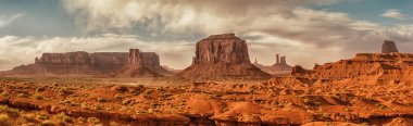 Landscape of Monument valley. Panoramic view. Navajo tribal park, USA. clipart