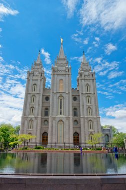 Salt Lake City, Amerika Birleşik Devletleri - 19 Mayıs 2017: Kilise of Jesus Christ of Latter-day Saints, Utah, ABD Tapınağı