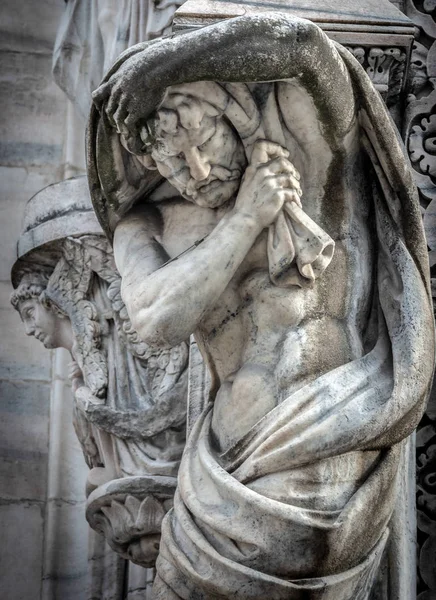 Mailand Italien Juni 2018 Außendekoration Der Mailänder Kathedrale Metropolitankathedrale Basilika — Stockfoto