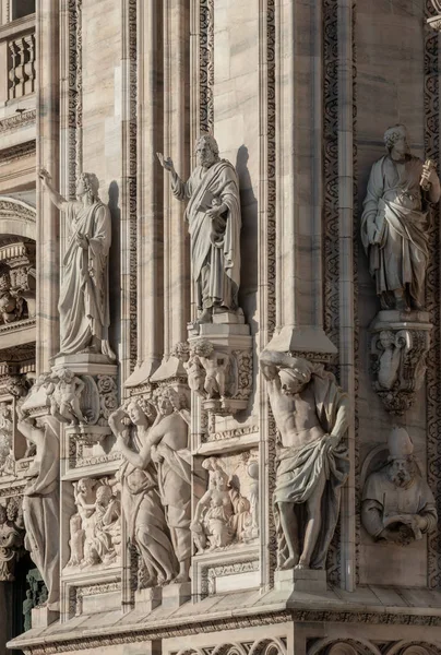 Mediolan Włochy Czerwca 2018 Poza Dekoracja Katedry Mediolanie Metropolitan Cathedral — Zdjęcie stockowe
