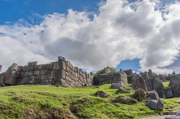 Ερείπια Της Ακρόπολης Inca Sacsayhuaman Κούσκο Περού — Φωτογραφία Αρχείου