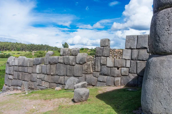 Ερείπια Της Ακρόπολης Inca Sacsayhuaman Κούσκο Περού — Φωτογραφία Αρχείου