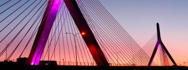 Zakim Bunker Hill Memorial Köprüsü Boston, Massachusetts, ABD