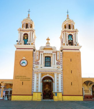 Church of Our Lady of Remedies in Cholula, Mexico clipart