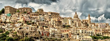 Panoramic view of Ragusa Ibla medieval town in Sicily, Italy clipart