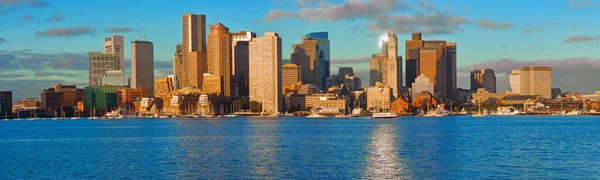 Panoramiczny Widok Dzielnicę Finansową Port Bostonie Massachusetts Usa — Zdjęcie stockowe