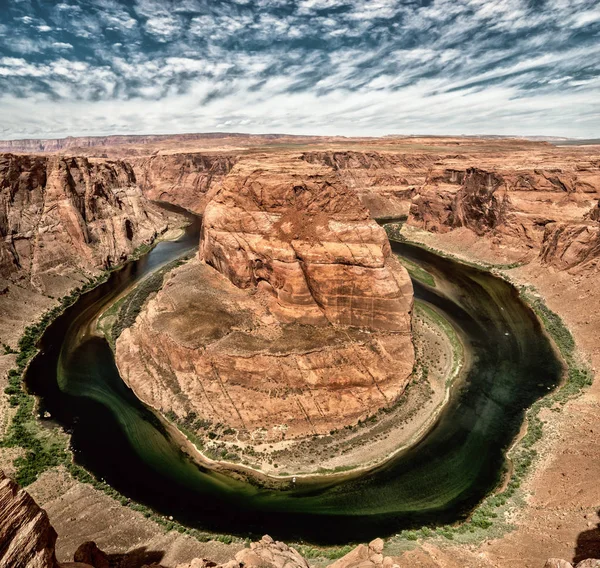 Zgięcia Buta Konia Rzekę Kolorado Arizona Stany Zjednoczone Ameryki — Zdjęcie stockowe