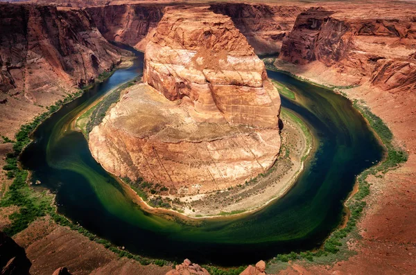 Кінь Взуття Зігніть Річці Ріо Колорадо Арізона Сша — стокове фото