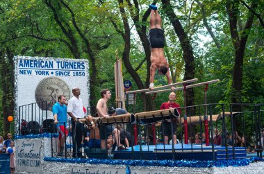 New York City - Eylül 15, 2018:61 yıllık Alman-Amerikan Steuben geçit Fifth Avenue kutlayan Alman-Amerikan mirası