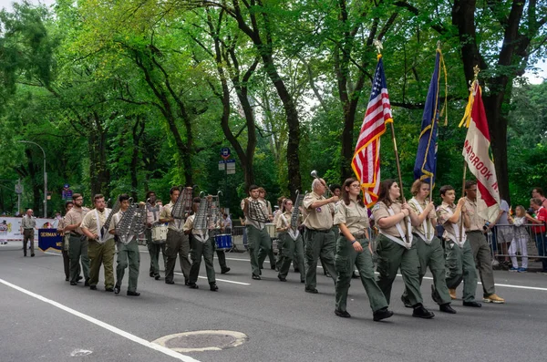 New York City September 2018 Årliga Tysk Amerikanen Steuben Ståtar — Stockfoto