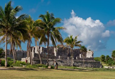 Tulum, Coba, Meksika için Kolomb öncesi Maya şehir kalıntıları