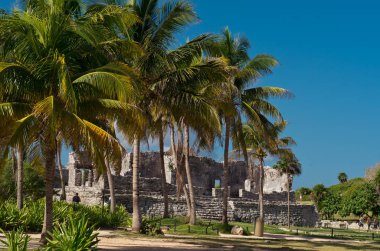 Tulum, Coba, Meksika için Kolomb öncesi Maya şehir kalıntıları