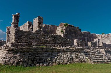 Tulum, Coba, Meksika için Kolomb öncesi Maya şehir kalıntıları