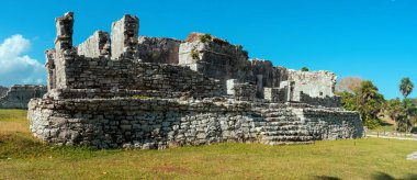 Tulum, Coba, Meksika için Kolomb öncesi Maya şehir kalıntıları