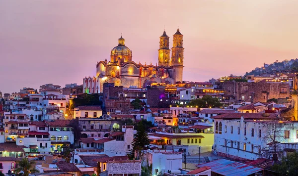 Panorama Der Taxco Stadt Bei Sonnenuntergang Mexiko — Stockfoto