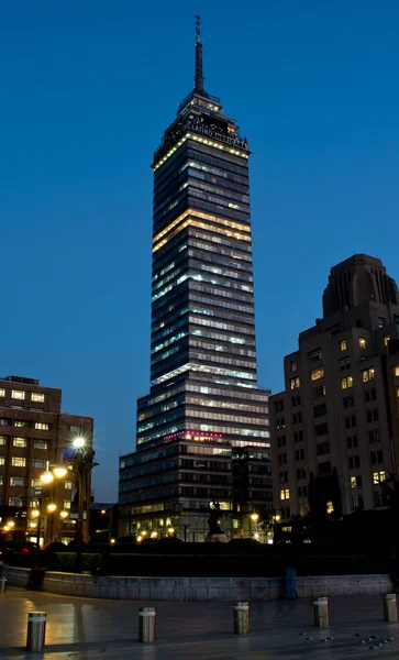 Cidade México México Novembro 2016 Vista Torre Latinoamericana Rua — Fotografia de Stock