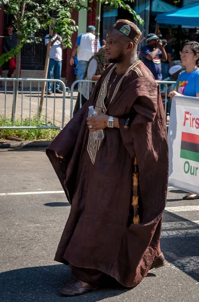 Nueva York City Septiembre 2018 Desfile Del Día Los Afroamericanos — Foto de Stock