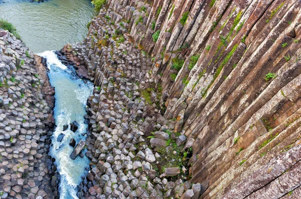 Prismes Basaltiques Santa Maria Regla Grandes Colonnes Basalte Dans Canyon — Photo