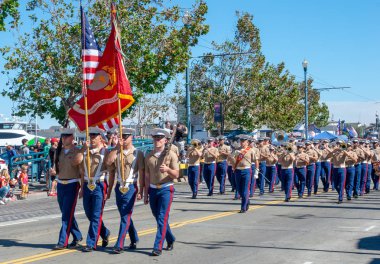 San Francisco, California - 7 Ekim 2018: 150 İtalyan Parade San Francisco, ABD