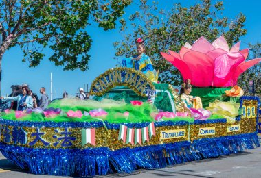 San Francisco, California - 7 Ekim 2018: 150 İtalyan Parade San Francisco, ABD