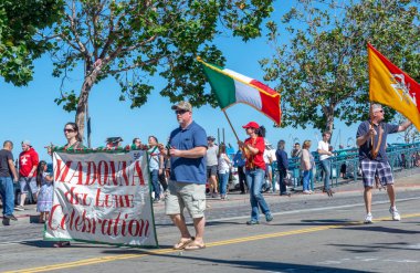 San Francisco, California - 7 Ekim 2018: 150 İtalyan Parade San Francisco, ABD