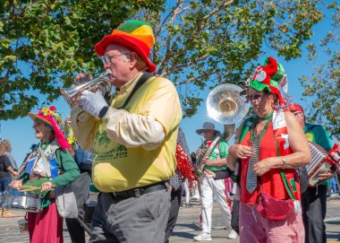 San Francisco, California - 7 Ekim 2018: 150 İtalyan Parade San Francisco, ABD