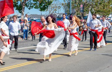 San Francisco, California - 7 Ekim 2018: 150 İtalyan Parade San Francisco, ABD