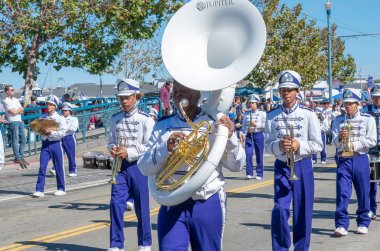 San Francisco, California - 7 Ekim 2018: 150 İtalyan Parade San Francisco, ABD