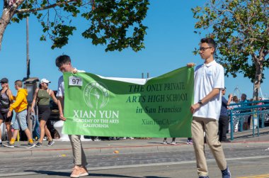 San Francisco, California - 7 Ekim 2018: 150 İtalyan Parade San Francisco, ABD