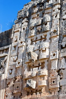 Uxmal - antik Maya şehir, Yucatan, Meksika kalıntıları