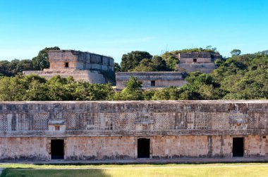 Uxmal - antik Maya şehir, Yucatan, Meksika kalıntıları
