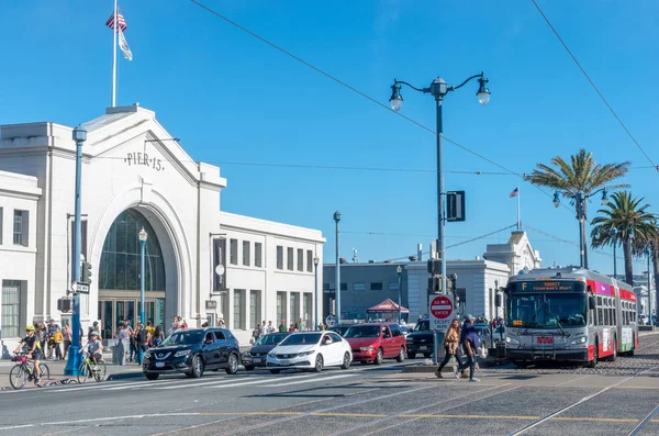 San Francisco Californie États Unis Octobre 2018 Foule Quai San — Photo