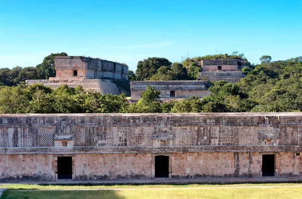 Romjai Uxmal Ősi Maja Város Yucatan Mexikó — Stock Fotó