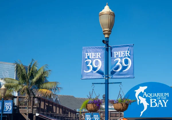San Francisco, California, USA - October 7, 2018: Destination sign at Pier 39 in San Francisco — Stock Image San Francisco California Usa October 2018 Destination Sign Pier San Royalty Free Stock Images